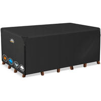 ABDECKUNG für Gartenmöbel 175 x 120 x 73 cm Wasserdicht Heavy Duty - Schwarz, Kunststoff (120/77/77cm)