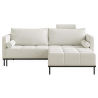 SCHLAFSOFA Skilia mit Schlaffunktion, 3-Sitzer 224 cm - Taupe/Schwarz, Holz/Metall (224/85/102cm) - Selsey