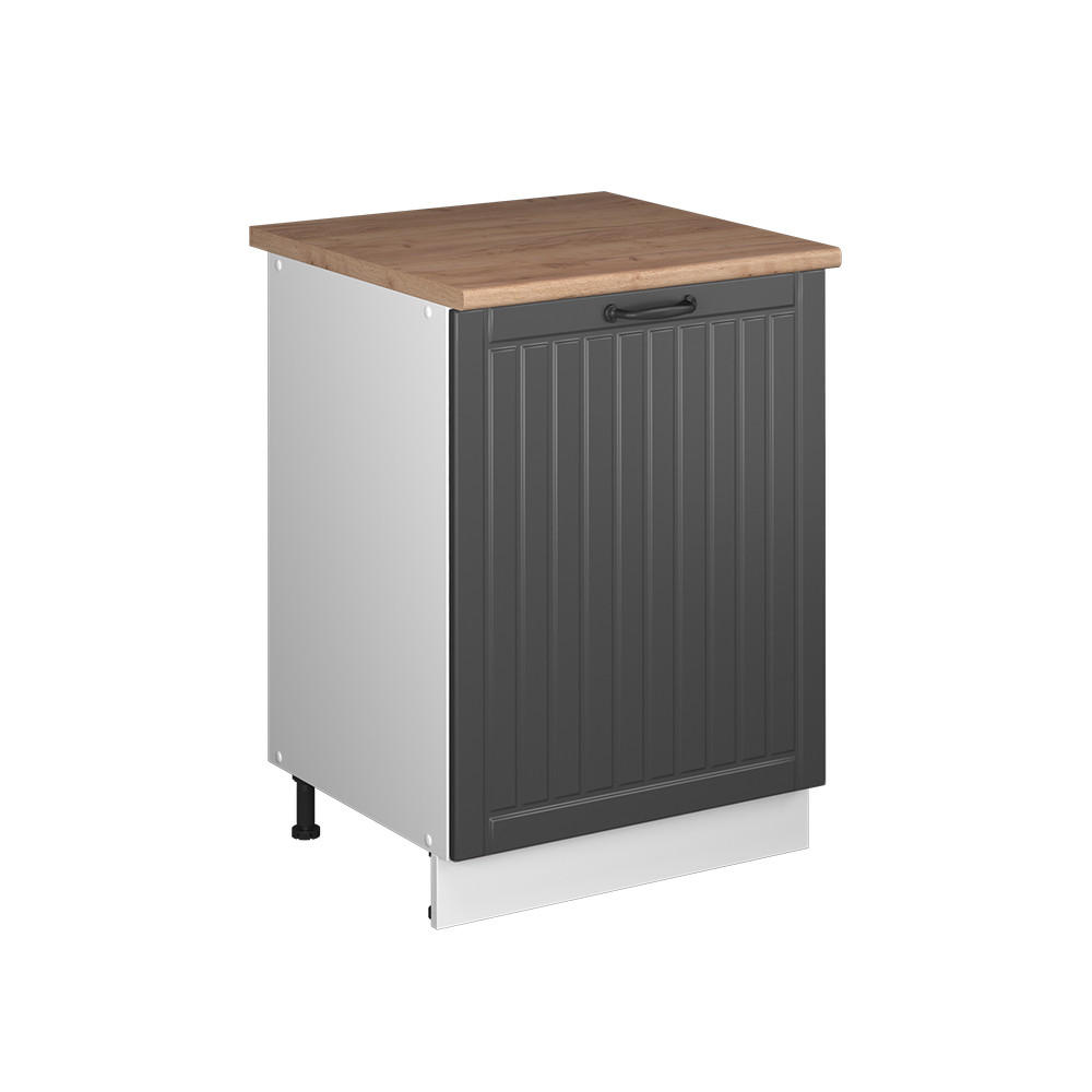 Vicco SPODNÍ SKŘÍŇKA KUCHYŇSKÉ LINKY Fame-Line, Tmavě šedá/Bílá, 60 cm 1 dvířka s pracovní deskou