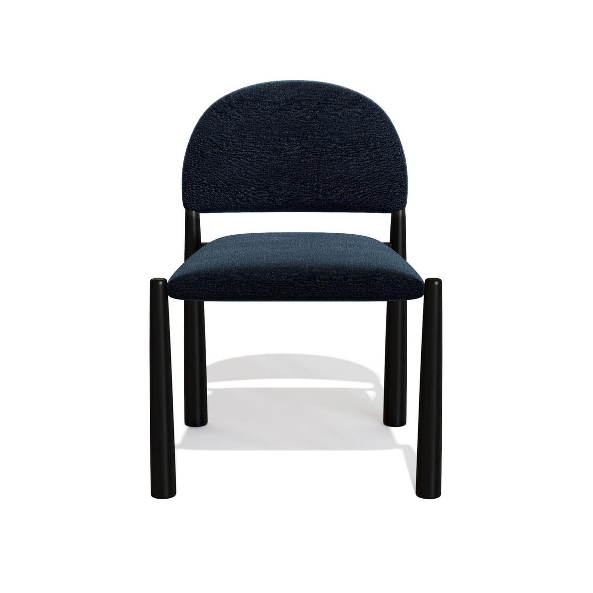 STUHL 2er-Set Texturierter Samt Dunkelblau 53cm - Dunkelblau, Textil (53/12.4/56.11cm) - Sia Home
