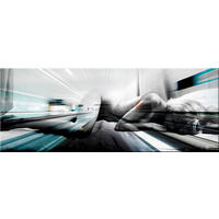 GLASBILD 80x30 cm Akt Schwarz - Anthrazit, Glas (80/30cm) - artissimo