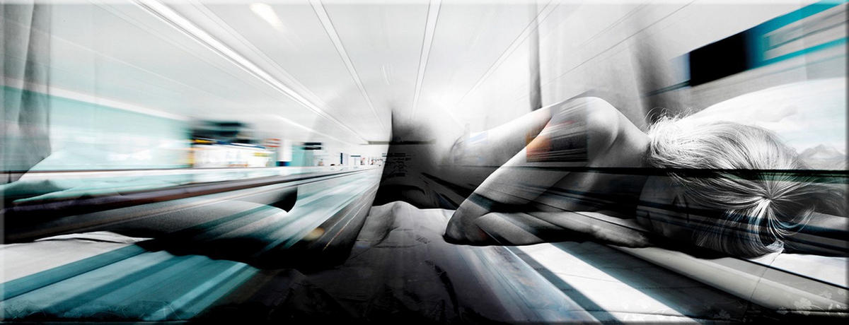 GLASBILD 80x30 cm Akt Schwarz - Anthrazit, Glas (80/30cm) - artissimo