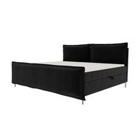 FAMILIENBETT BOXSPRINGBETT VERO PLUS Cordstoff Schwarz 240/200 cm - Schwarz, Holzwerkstoff/Textil (240/200cm) - 99rooms