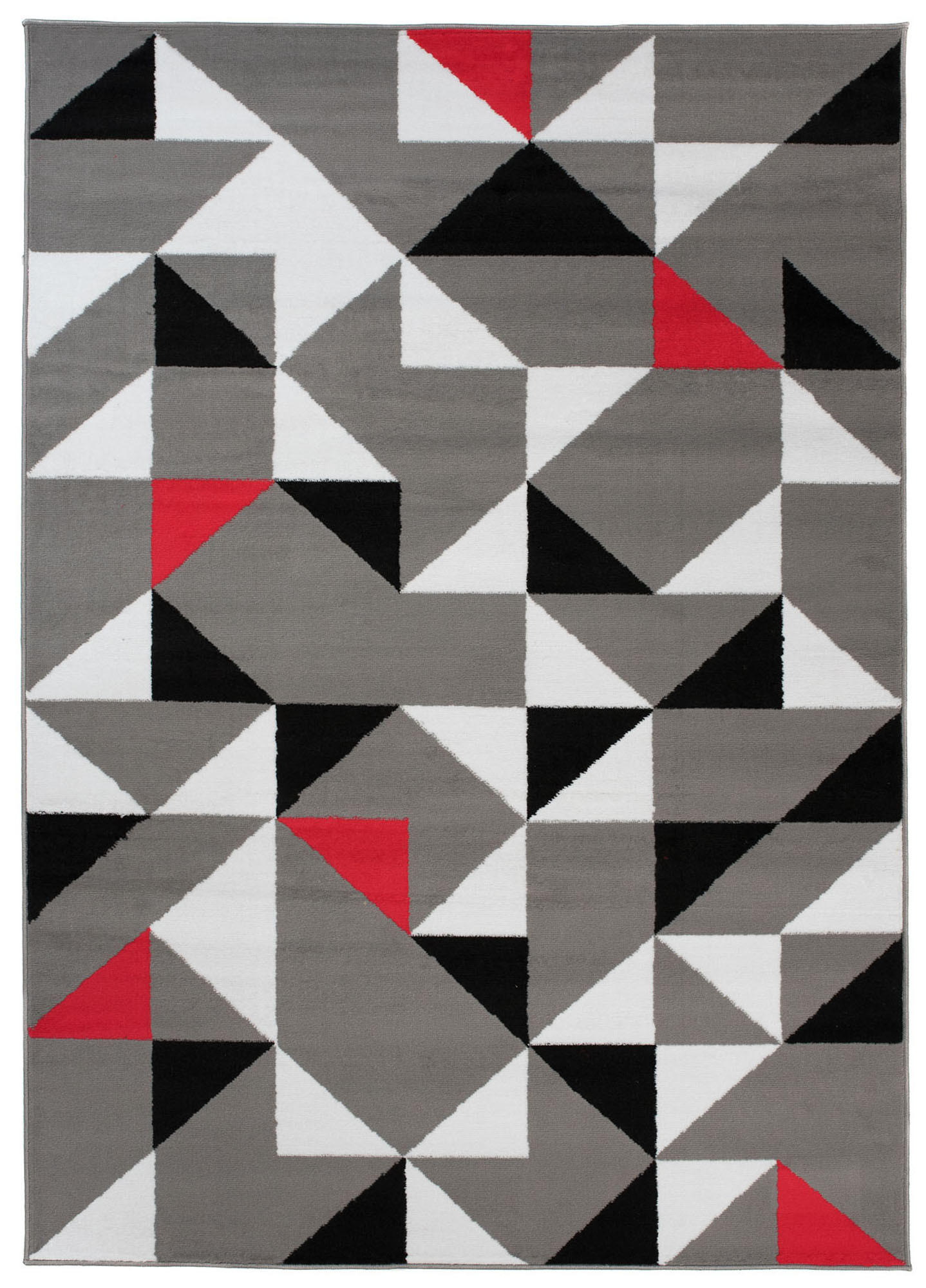 TEPPICH MAYA Rot Dreiecke Geometrisch 130/190 cm - Rot, Textil (130/190cm) - Tapiso