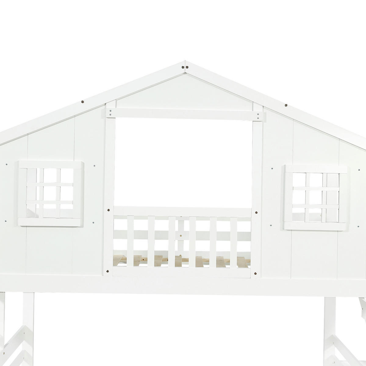 ETAGENBETT Mit Kinderrutsche Weiß 90x200cm - Weiß, Holz (90/200cm) - ComfortXL