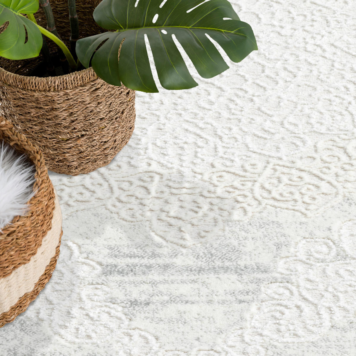 KURZFLOR-TEPPICH Antik 209 Grau 120x170 cm - Grau, Textil (120/170cm) - carpet city