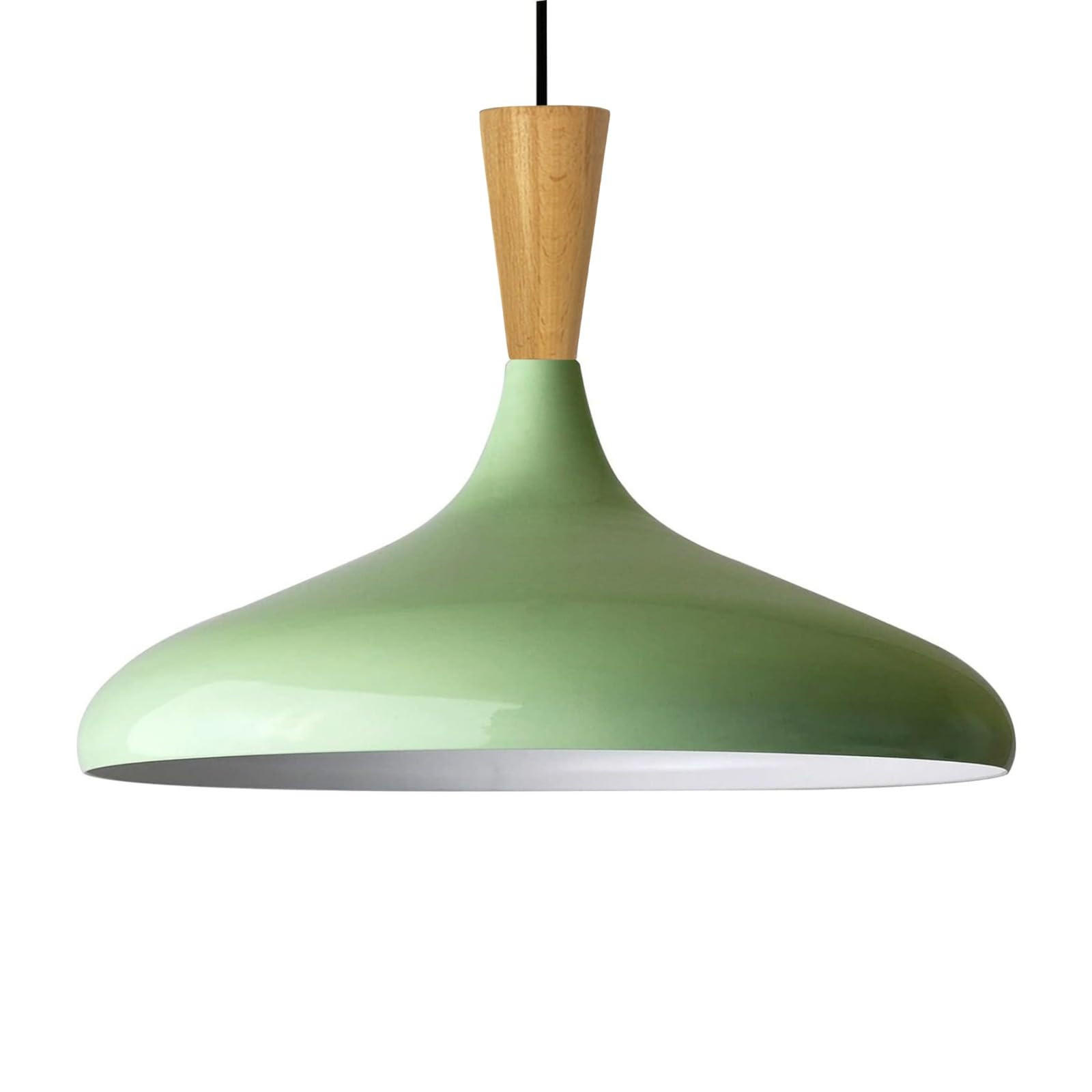 PENDELLEUCHTE Champion Holz 35/30 cm - Mintgrün, Metall (35/30cm) - Bamyum