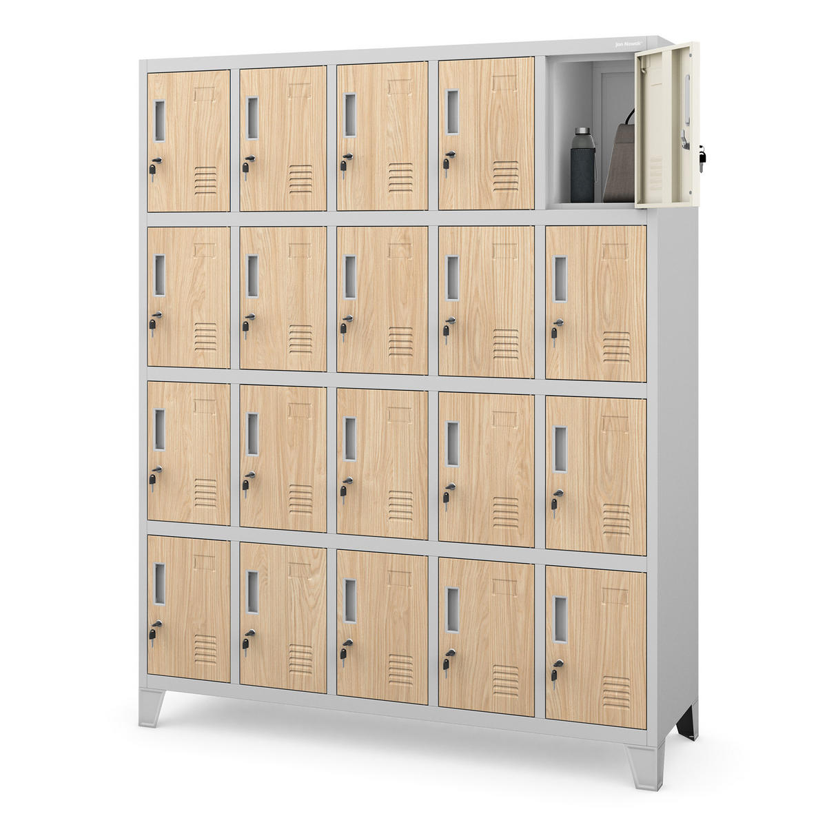 ARBEITSSCHUTZ-SPINDSCHRANK ROBERT 172x136x45 cm - Grau/Sonoma Eiche, Metall (136/172/45cm) - Jan Nowak