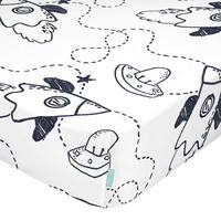 SPANNBETTTUCH starspace 60x120x14 cm (kinderbett) mehrfarbig - Multicolor, Textil (60/120cm) - Happy Friday