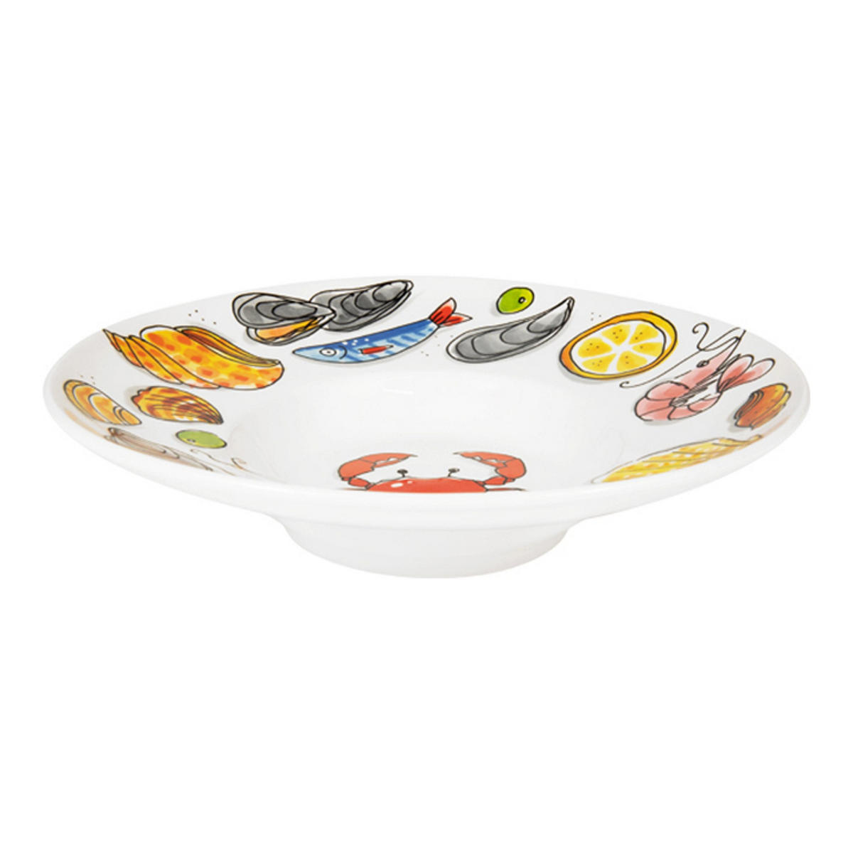 PASTATELLER Fruits de Mer in Bunt - 24cm - Multicolor, Keramik (24/24/9.6cm) - Blond Amsterdam