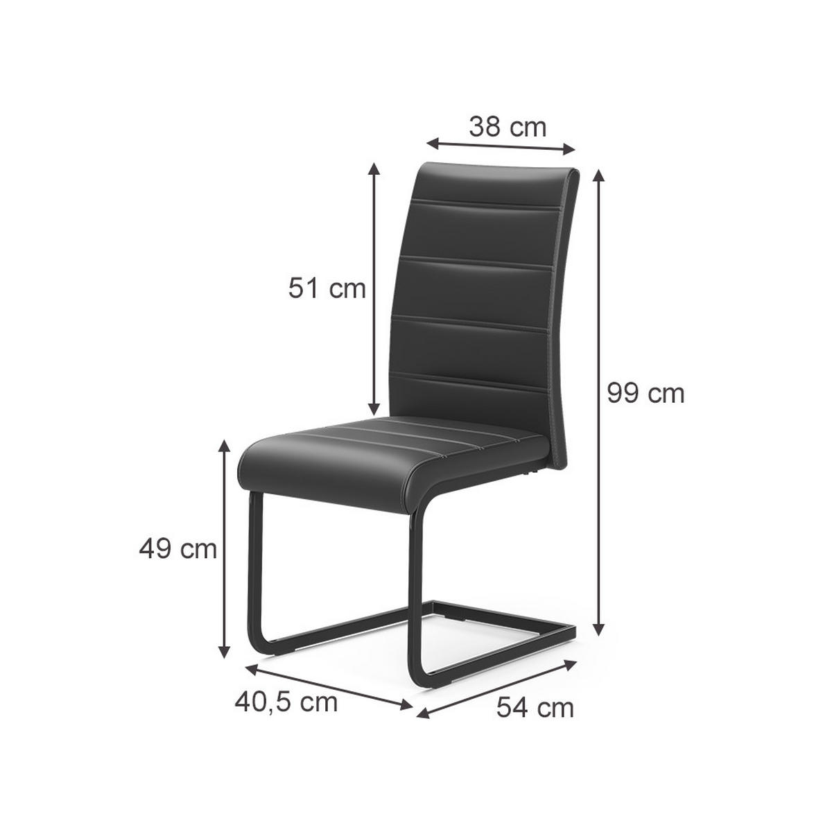 FREISCHWINGER Salvo, Schwarz/Schwarz, 2er Set - Schwarz, Textil (43/99/55cm) - Vicco