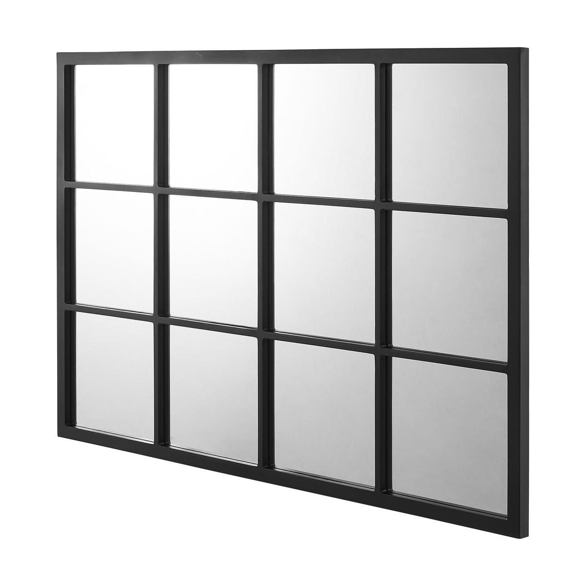 WANDSPIEGEL Cupello - Schwarz, Glas/Holzwerkstoff (60/90/1.8cm) - [en.casa]
