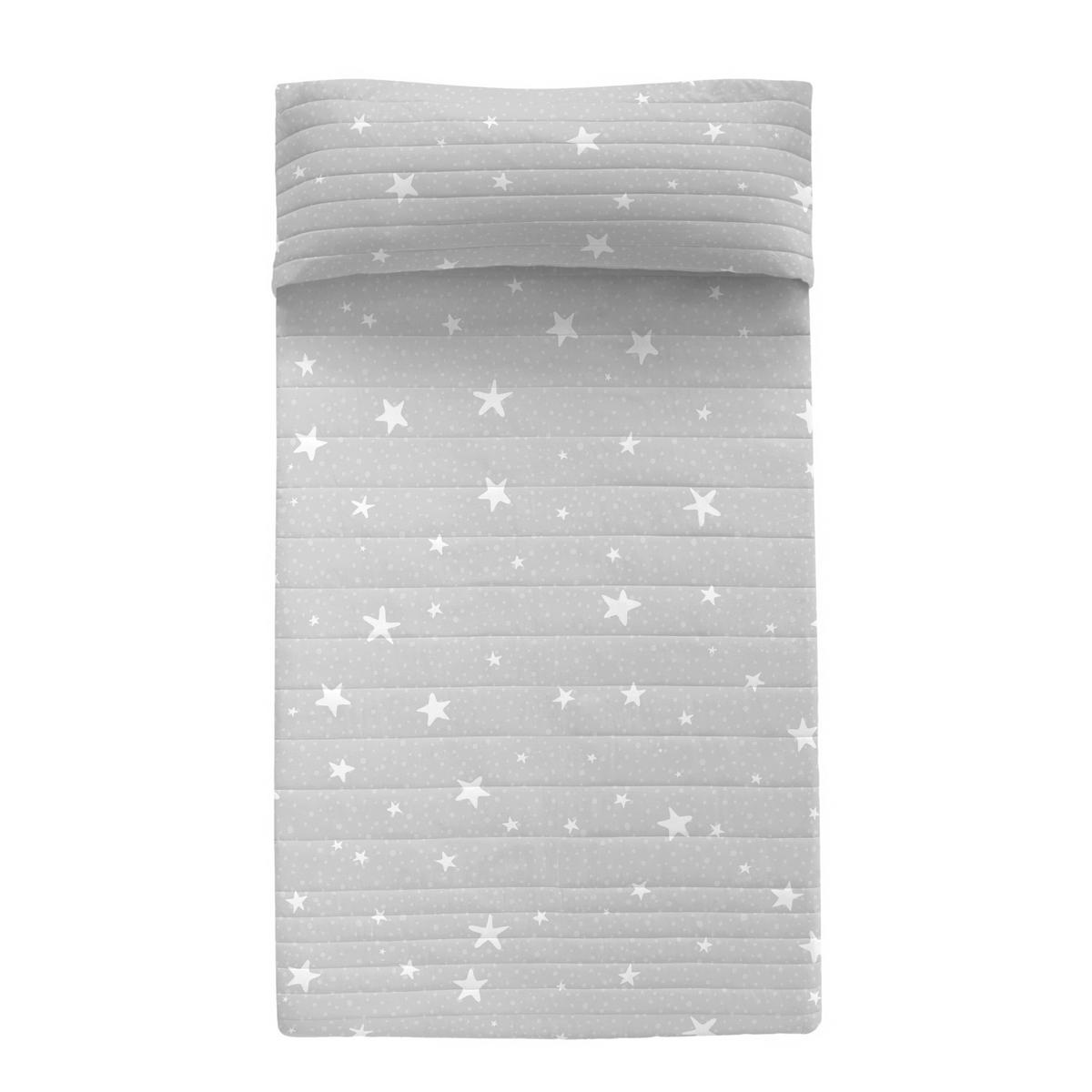 TAGESDECKE little star 180x260 cm (bett 80/90/105) grau - Grau, Textil (180/260cm) - Happy Friday