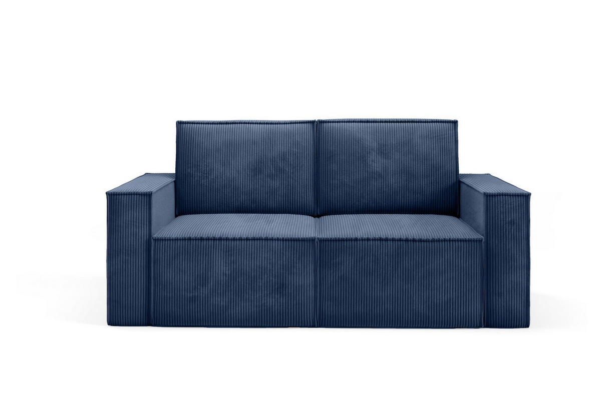 SOFA Orto Dunkelblau, Zweisitzer Polstersofa - Dunkelblau, Holzwerkstoff/Textil (178/93/82cm) - Bettso