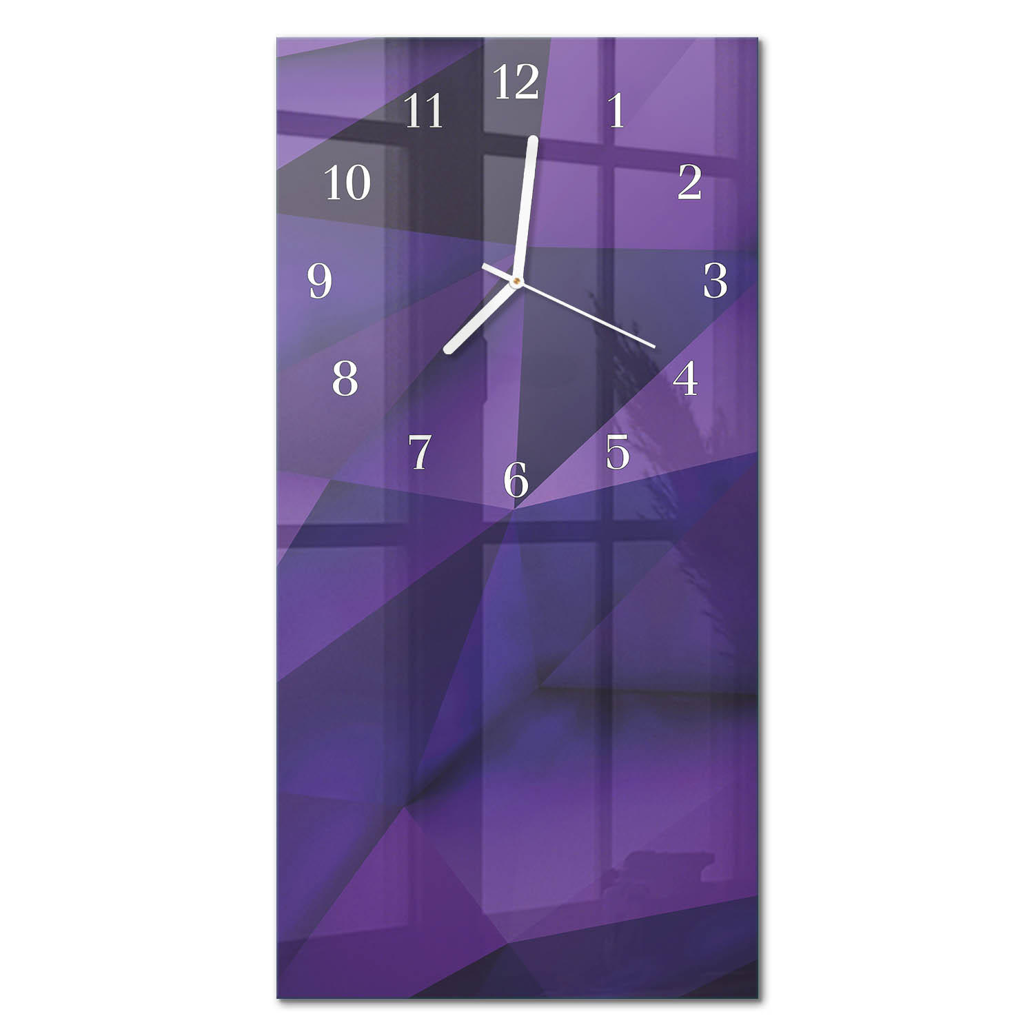 WANDUHR 30x60 cm - Kalziumkarbonat - Lila, Glas (30/60/0.4cm) - TULUP
