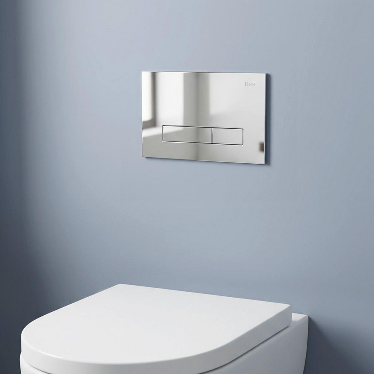 DRÜCKPLATTE Rea Hd K011a-q Und Slim 024n Chrome - Chromfarben, Kunststoff (24.5/16/3.5cm) - REA