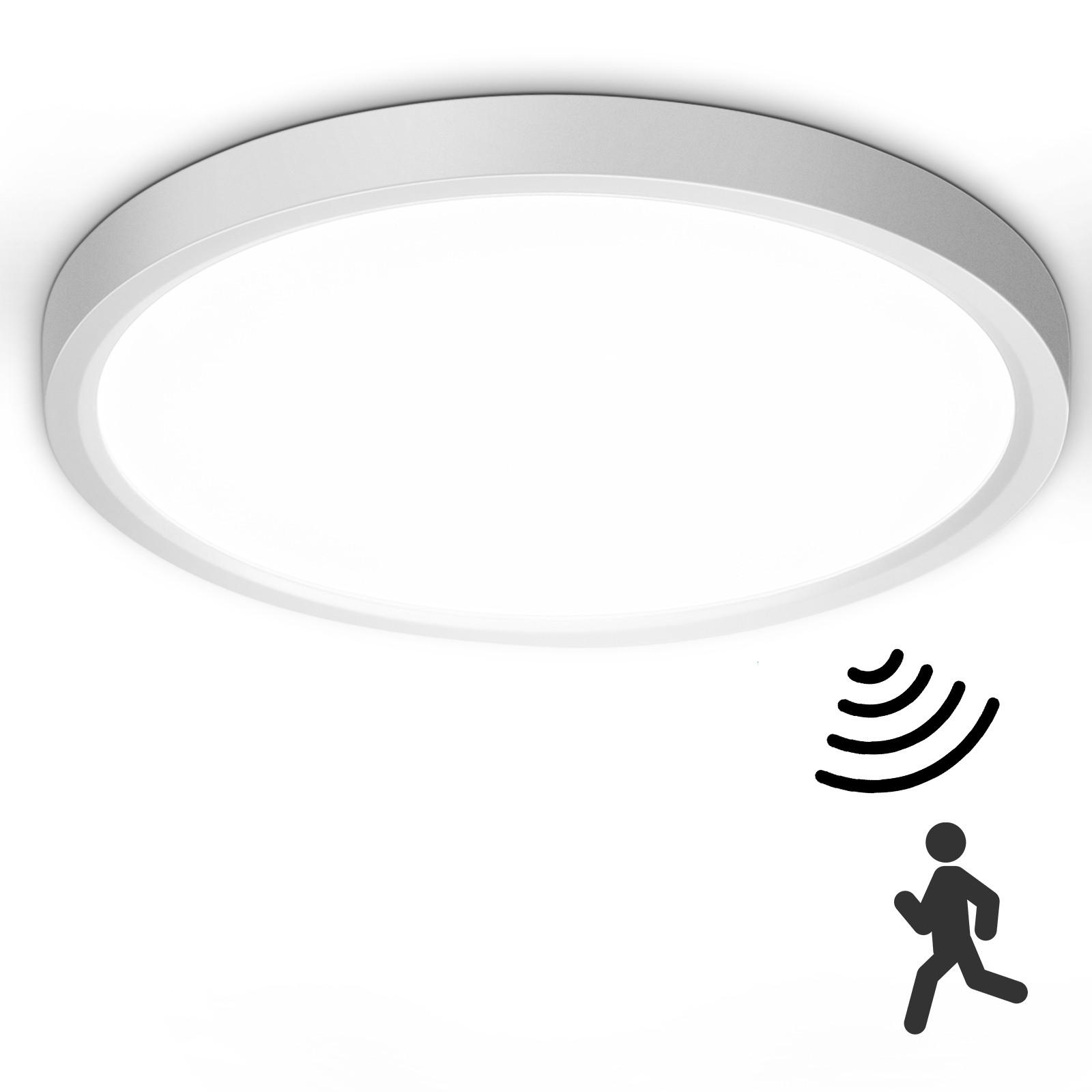 DECKENLEUCHTE CE1031 LED mit Bewegungsmelder - Weiß, Kunststoff (56/33/3cm) - LOVHAUS