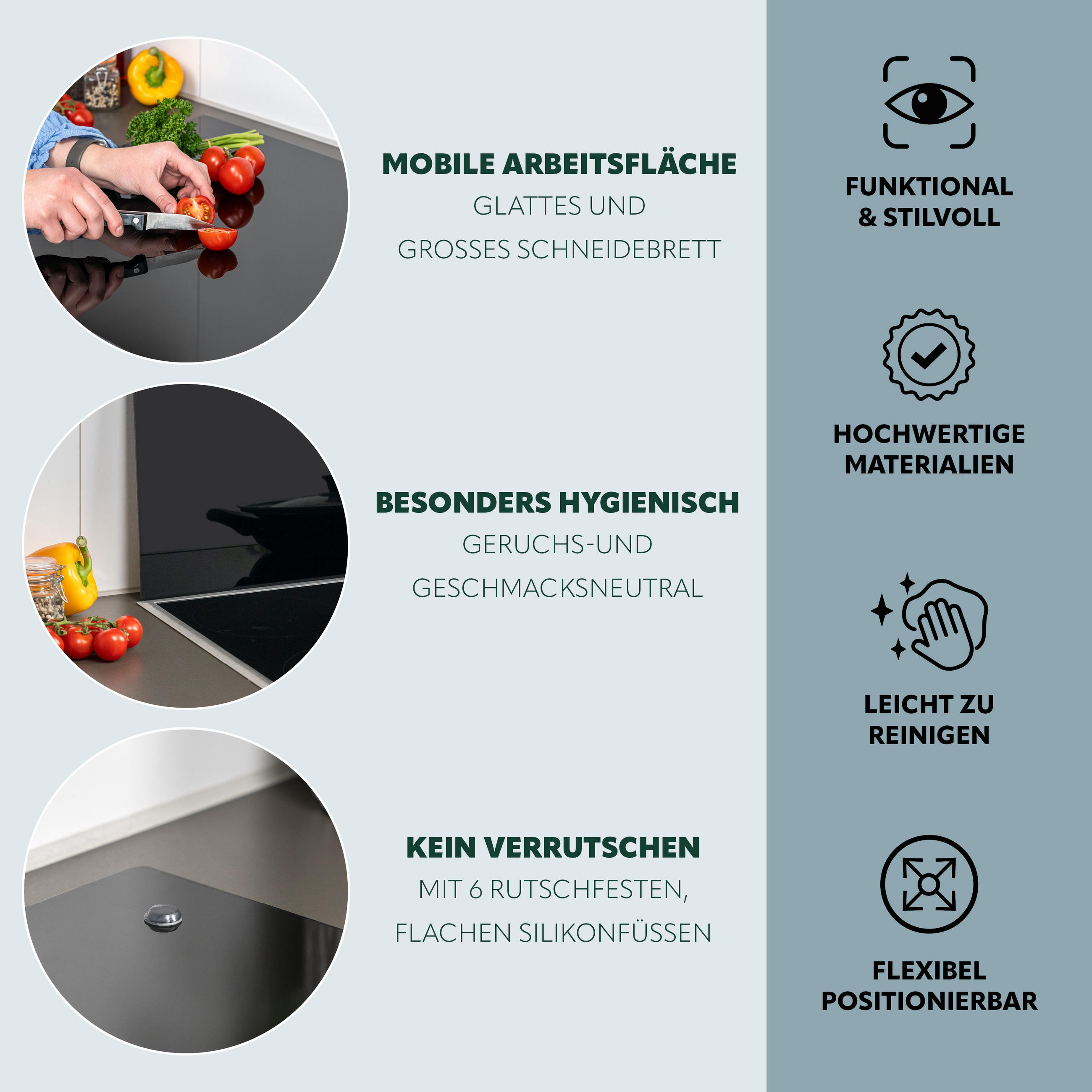 Thumbnail - bremermann Herdabdeckplatte, Schwarz, Glas, 50x1x56 cm, Küchen, Küchenelektrogeräte, Herde, Herdabdeckplatten