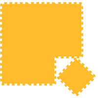 SPIELMATTE ab Null - 90 cm Baby Puzzlematte Gelb - Gelb, Kunststoff (30/30cm) - Littletom