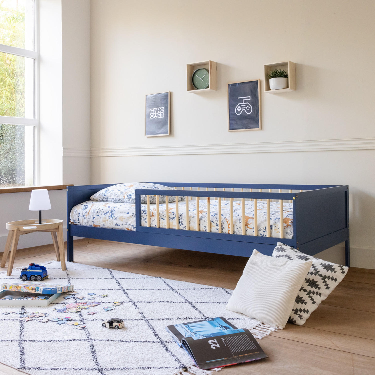KINDERBETT Adam Dunkelblau 190/90 cm - Blau, Holz - Happy Garden