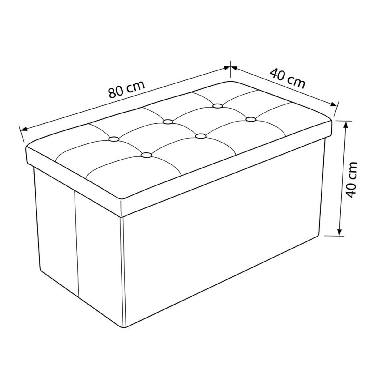 HOCKER mit Stauraum - Weiß, Leder (40/40/80cm) - SCENA LIVING