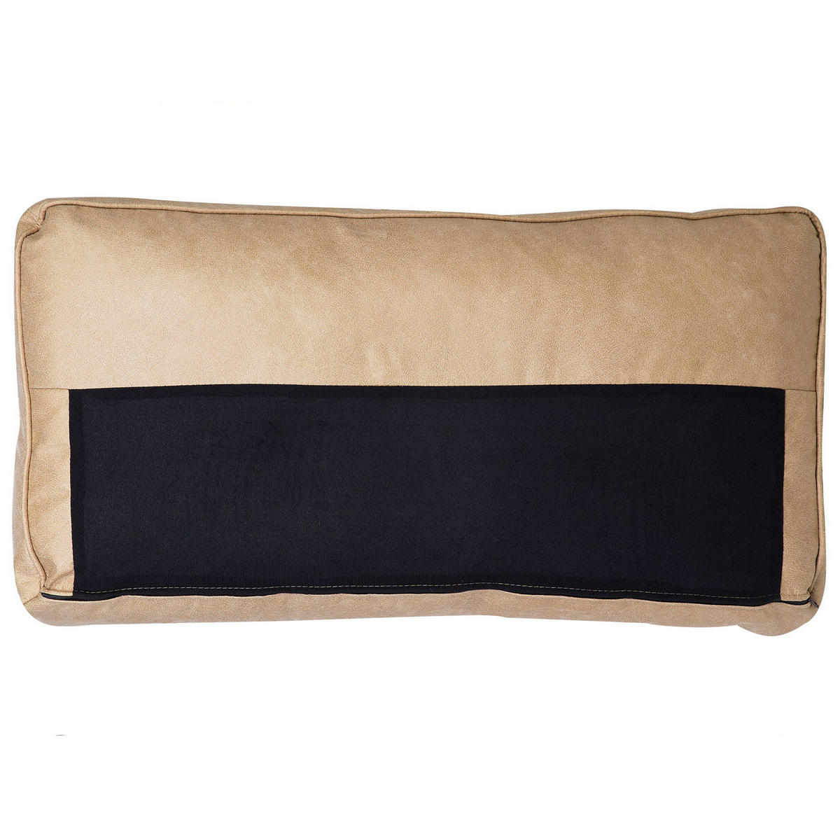SESSEL Lederoptik beige Savalen - Beige/Schwarz, Kunststoff (117/87/91cm) - Beliani