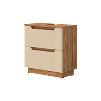 DOLNÍ SKŘÍŇKA POD DŘEZ Lotta Dubový/kašmírový pruhovaný - kašmírová/barva dubu, kompozitní dřevo (59.8/62.5/32cm) - Vicco