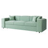SCHLAFSOFA Santos Boucle - Schwarz/Mintgrün, Holzwerkstoff/Kunststoff (252/79/88cm) - MIRJAN24