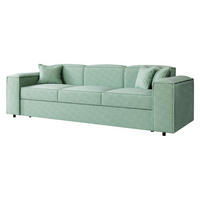 SCHLAFSOFA Santos Boucle - Schwarz/Mintgrün, Holzwerkstoff/Kunststoff (252/79/88cm) - MIRJAN24