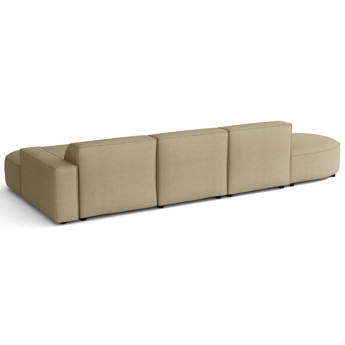 ECKSOFA Sallmo L-Form, 3-Sitzer, rechts 358 cm - Schwarz/Cappuccino, Kunststoff/Textil (358/166cm) - Selsey