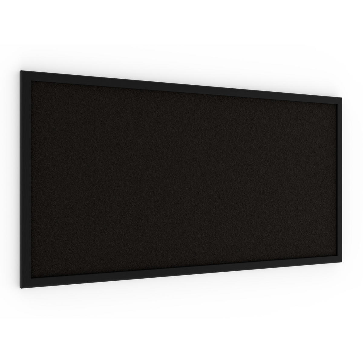 PINNWAND, Korktafel in Schwarz, 80x40 cm, Holzrahmen - Schwarz lackiert - Schwarz, Holz (80/40/1.5cm) - ALLboards