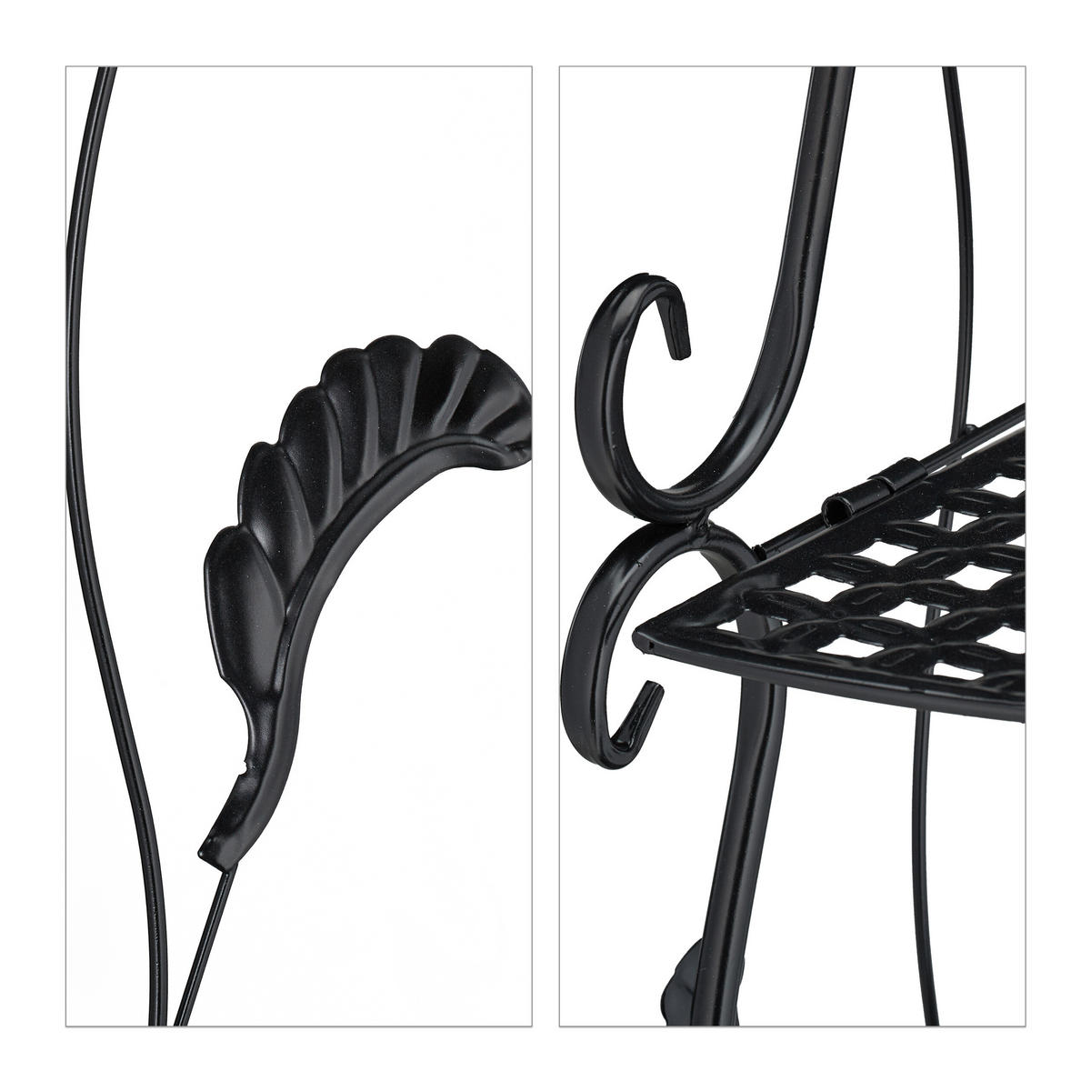 ECKREGAL - Schwarz, Kunststoff/Metall (30/113/30cm) - Relaxdays
