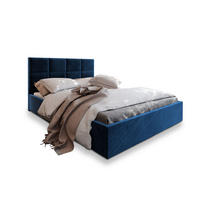 POLSTERBETT LIMENA 180x200 cm mit Bettkästen - Blau - Blau, Holz (180/200cm) - MASSENO