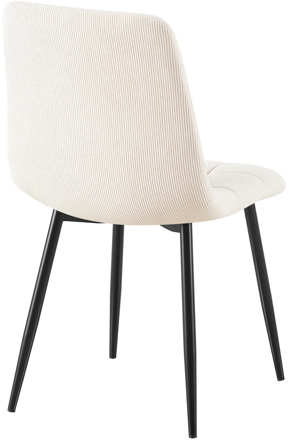 ESSZIMMERSTUHL 2er Set Fanor Cord Creme Wohnzimmerstuhl - Creme, Textil (45/84/55cm) - DELUKE