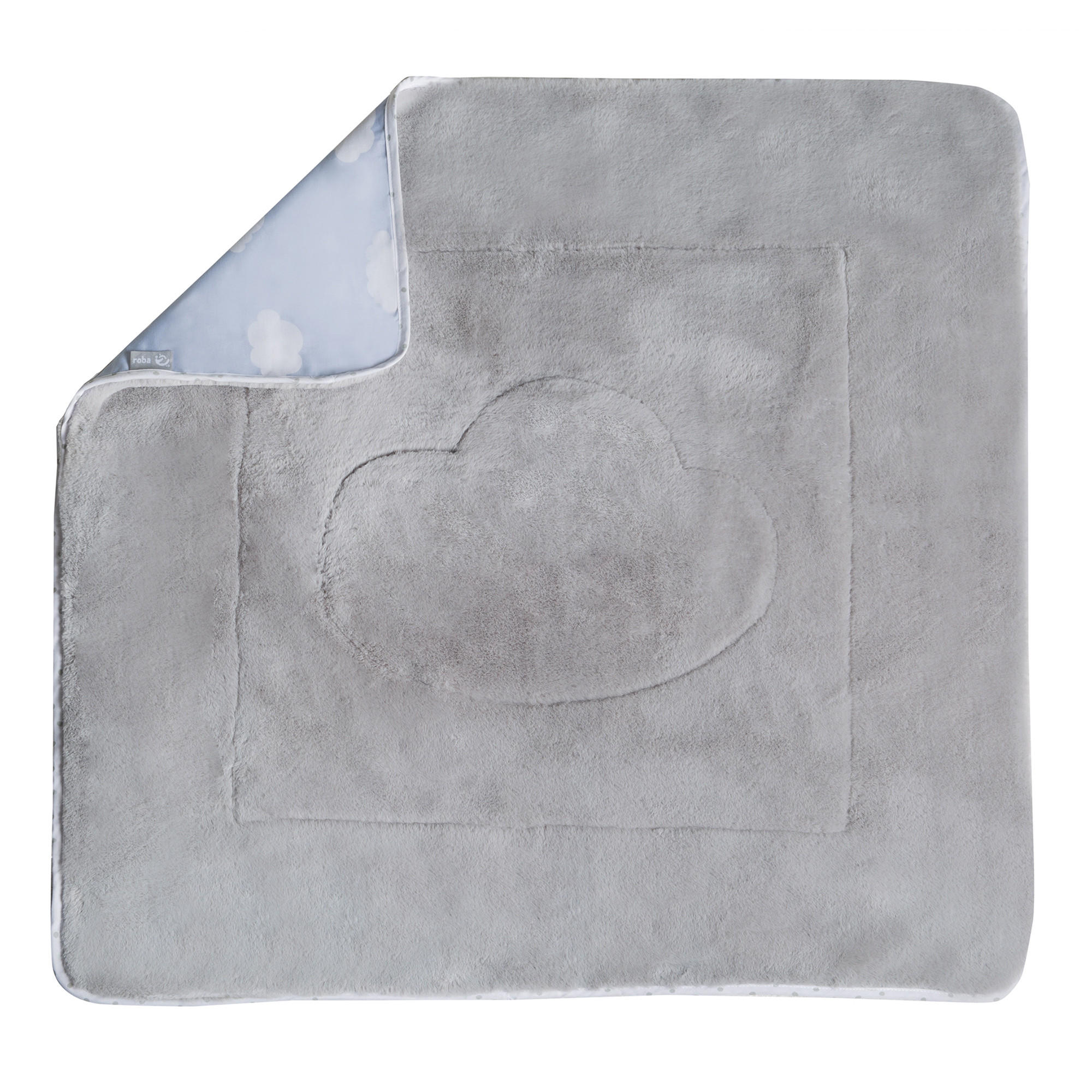 BABYDECKE 80 x 80 cm Kleine Wolke blau - Blau, Textil (80/80cm) - Roba