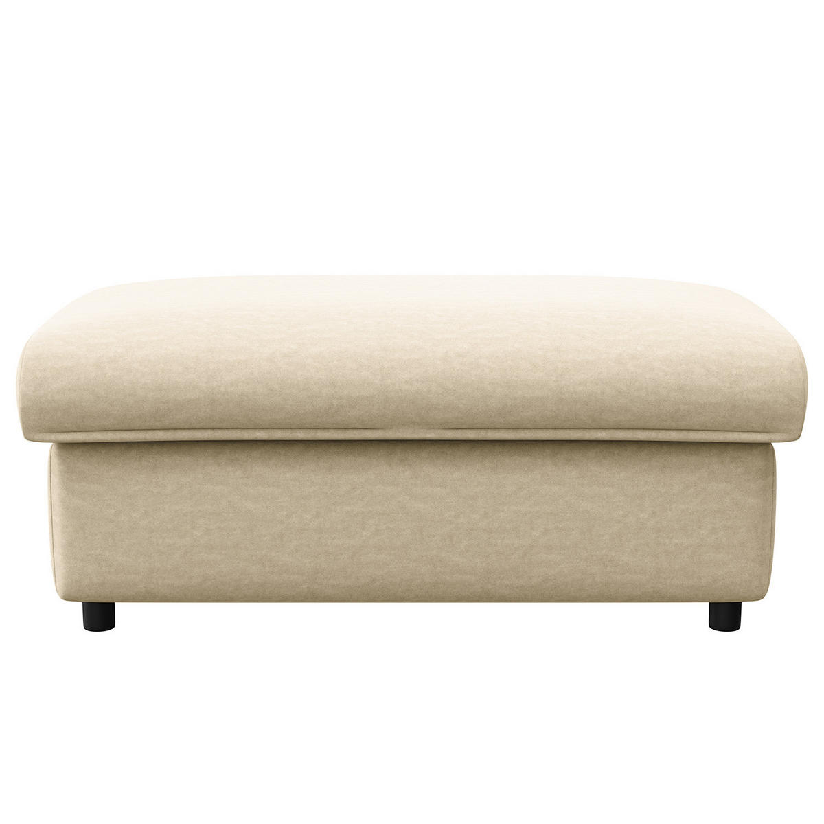 POLSTERHOCKER - Schwarz/Weiß, Kunststoff/Textil (100/44/60cm) - home24