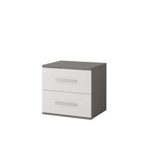 KINDER-NACHTTISCH OLMO 22 55/44/51 Weiß/Grau - Weiß/Grau, Holzwerkstoff (55/51/44cm) - Deine Möbel 24