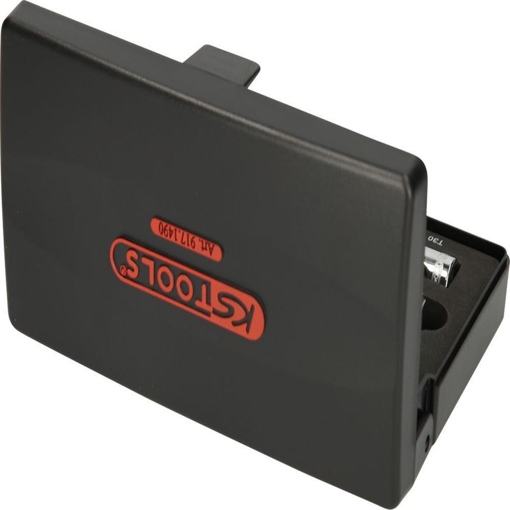 KS TOOLS 1/4" CHROMEplus Bit-Stecknuss-Satz mit Gelenk Torx, 8-tlg T8-T40 ( 917.1490 ) - Multicolor, Kunststoff (158/83/40cm) - KS Tools