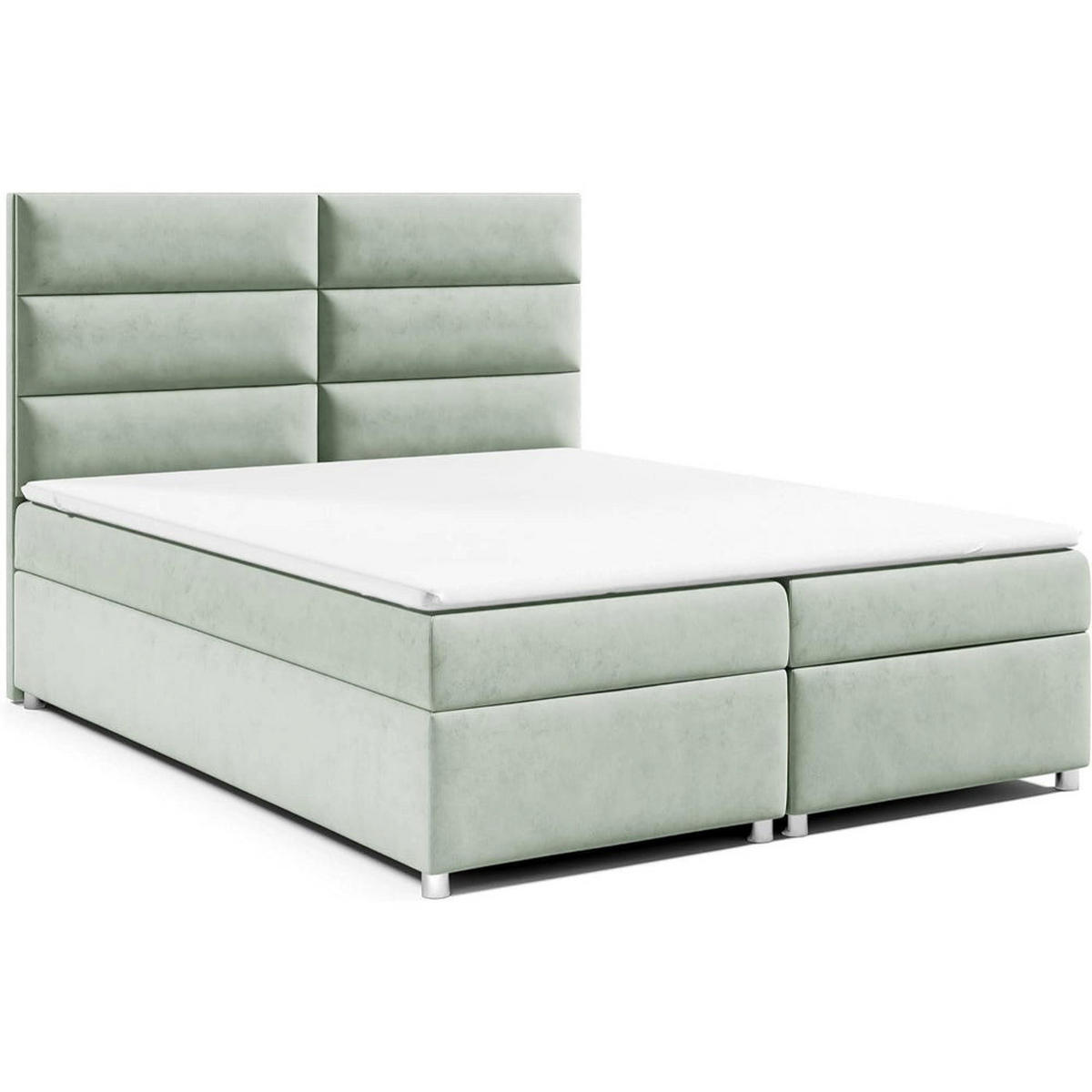 BOXBETT Trinity K-4 Bonellfederkern inkl. Topper - Mintgrün, Holz/Holzwerkstoff (180/200cm) - Best For Home