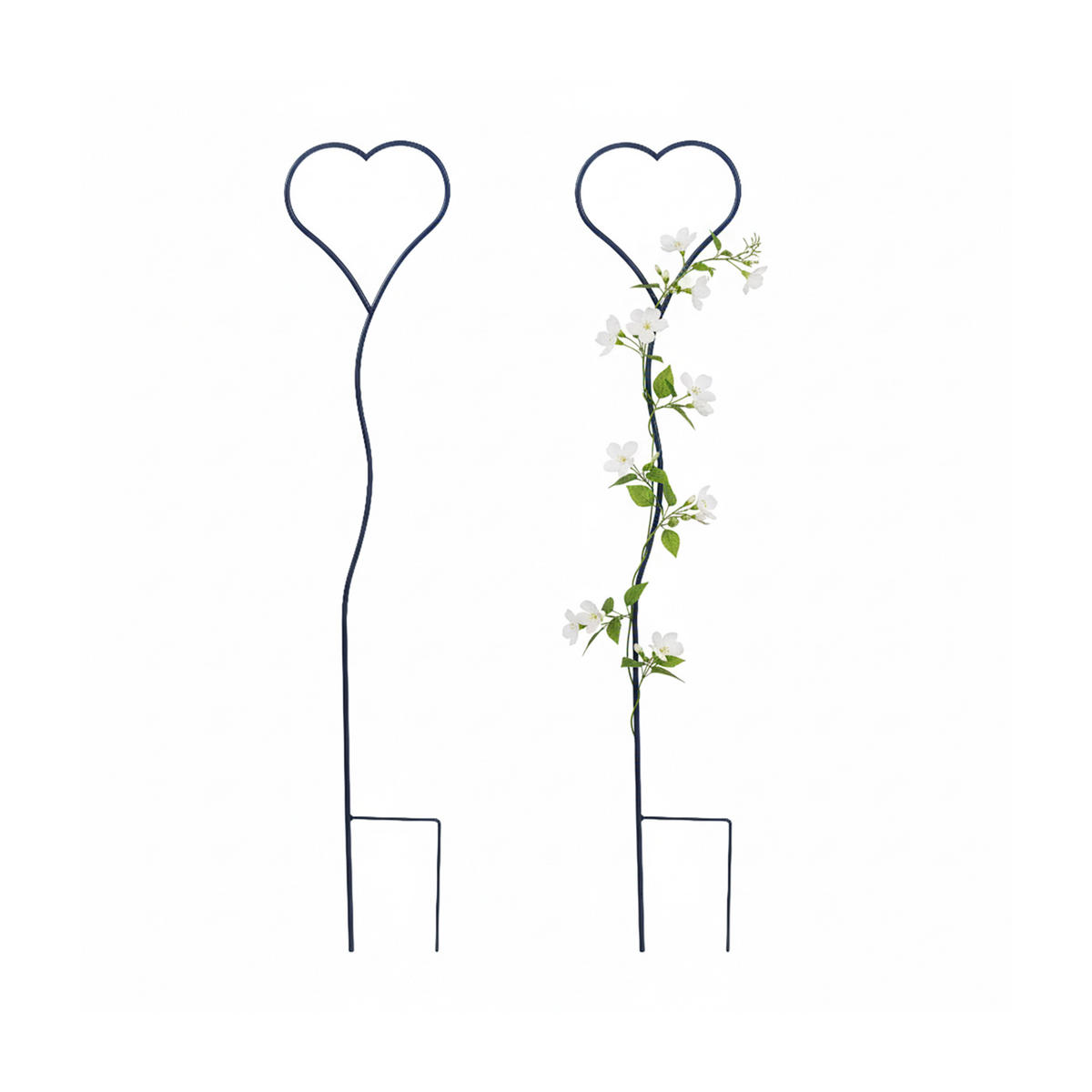 2XRANKHILFE - Schwarz, Metall (22/116/1cm) - Relaxdays