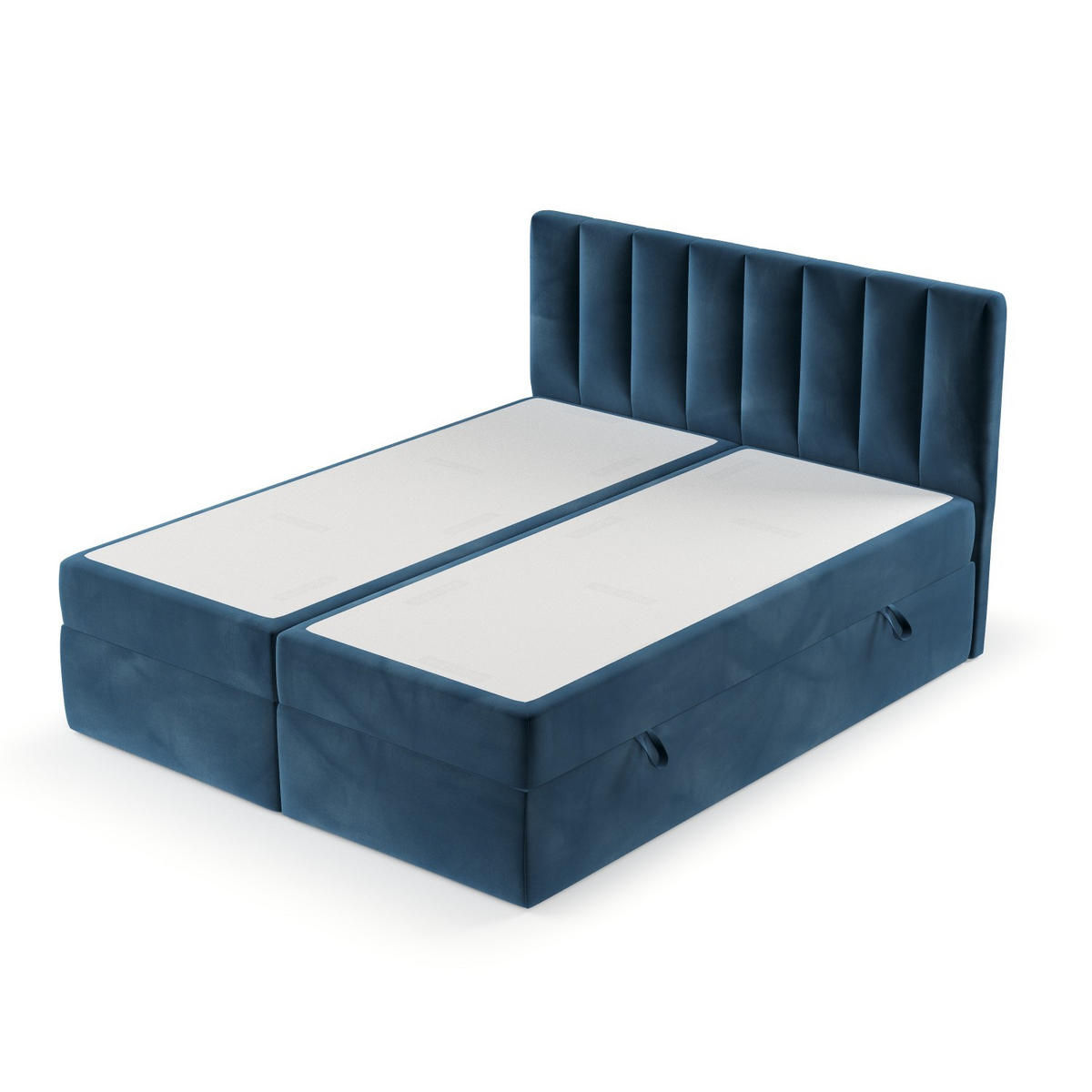 BOXBETT Bari 160/200 cm Dunkelblau im Kronos Stoff - Dunkelblau, Holz/Holzwerkstoff (160/200cm) - AltaBeds