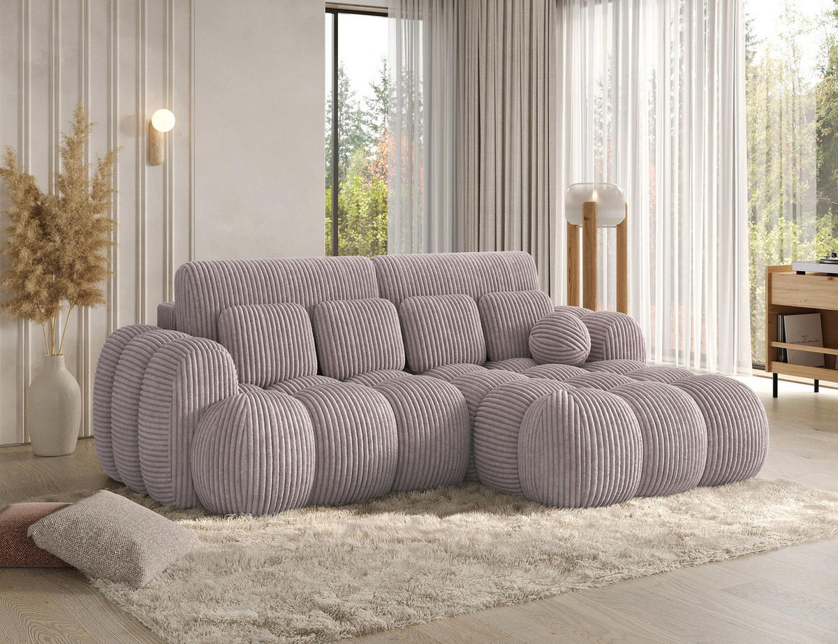 ECKSOFA COVELION L-Form – Schlaffunktion, Bettkasten, Wellenfederung, HR-Kaltschaum, inkl. Kissen, moderner Wohnkomfort - Hellgrau, Kunststoff (167/260cm) - Wohnideebilder