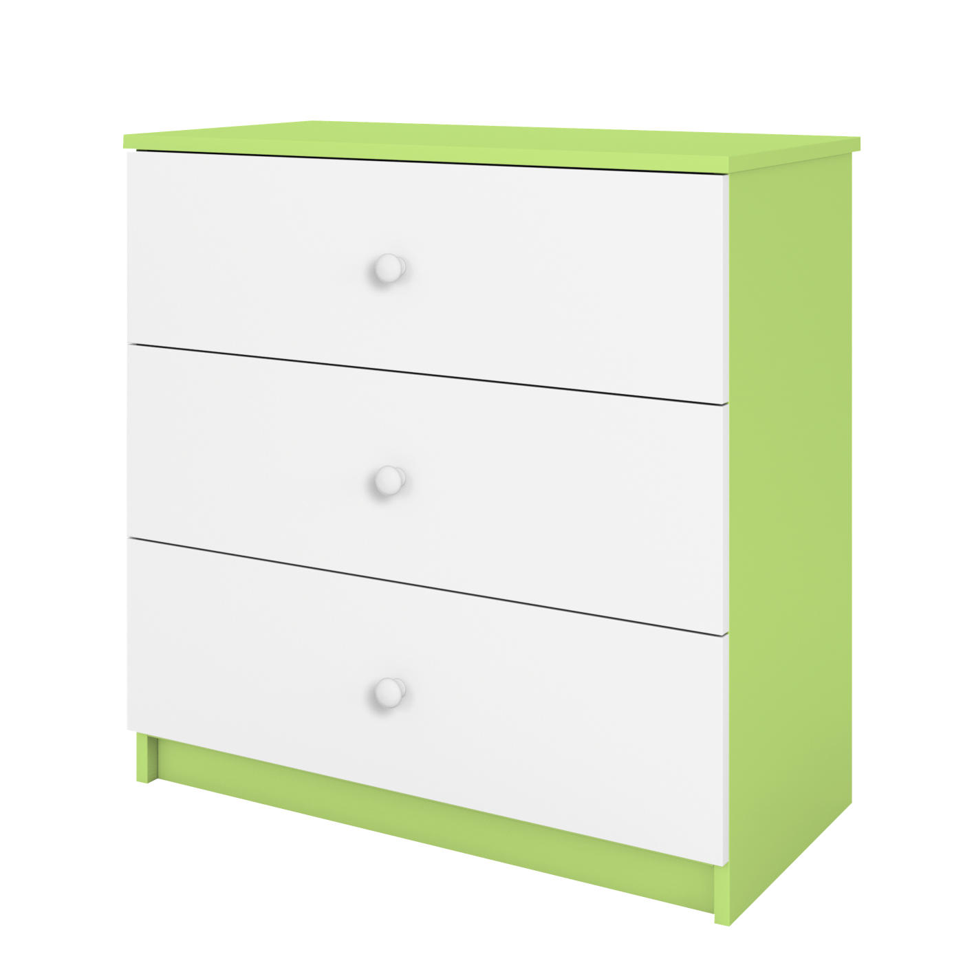 KOMMODE Babydreams ohne Muster 81/81/41 - Grün, Holzwerkstoff (81/81/41cm) - RAUMHIRSCH FURNITURE