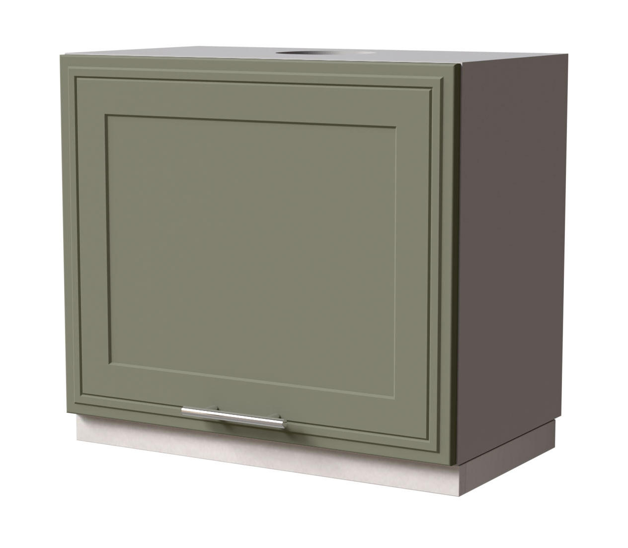 WRASENSCHRANK Salo W8/60 Grau / Reed Green Matt 60 / 32,5 / 50cm - Grau/Grün, Holz/Holzwerkstoff (60/50/32.5cm) - Feldmann-Wohnen