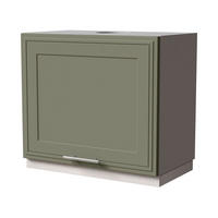 WRASENSCHRANK Salo W8/60 Grau / Reed Green Matt 60 / 32,5 / 50cm - Grau/Grün, Holz/Holzwerkstoff (60/50/32.5cm) - Feldmann-Wohnen