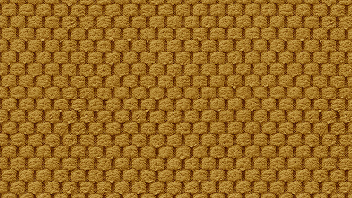 ECKSOFA FEBE 4-Sitzer rechts, dunkelgelb - Gelb/Schwarz, Holz/Textil (264/157cm) - Courtois Laville