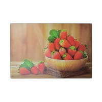 SCHNEIDEBRETT Aria Rot Braun 30/20/2 cm Glas - Rotbraun, Glas (20/30cm) - Mondex