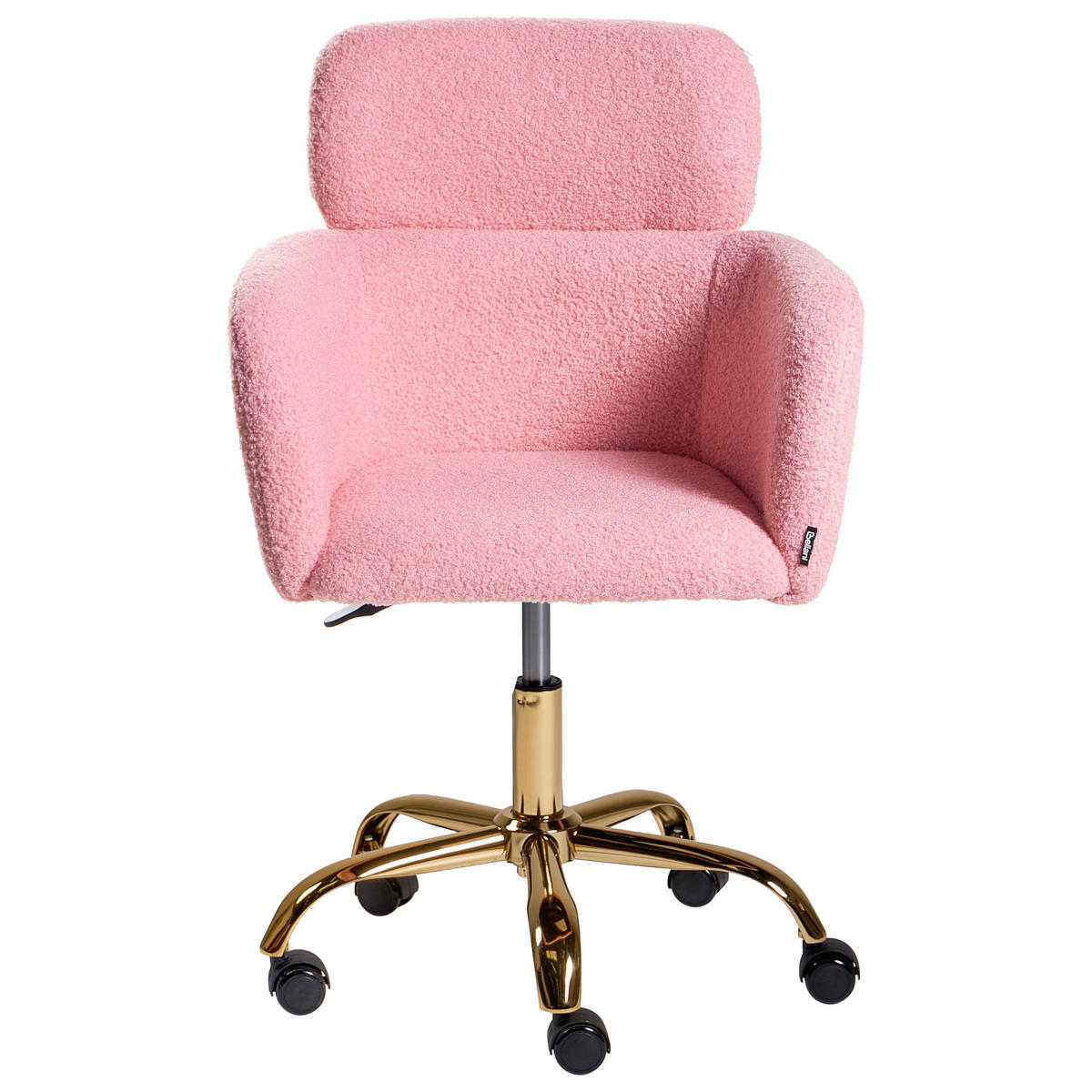 SCHREIBTISCHSTUHL Bouclé Rosa Alena - Pink, Textil (60/84/60cm) - Beliani
