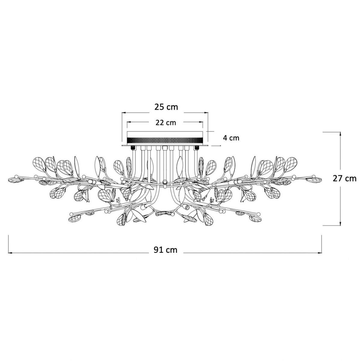 DECKENLEUCHTE Aiken, Silber/Chrom, 27cm - Chromfarben, Glas (27/90/27cm) - KOSILUM