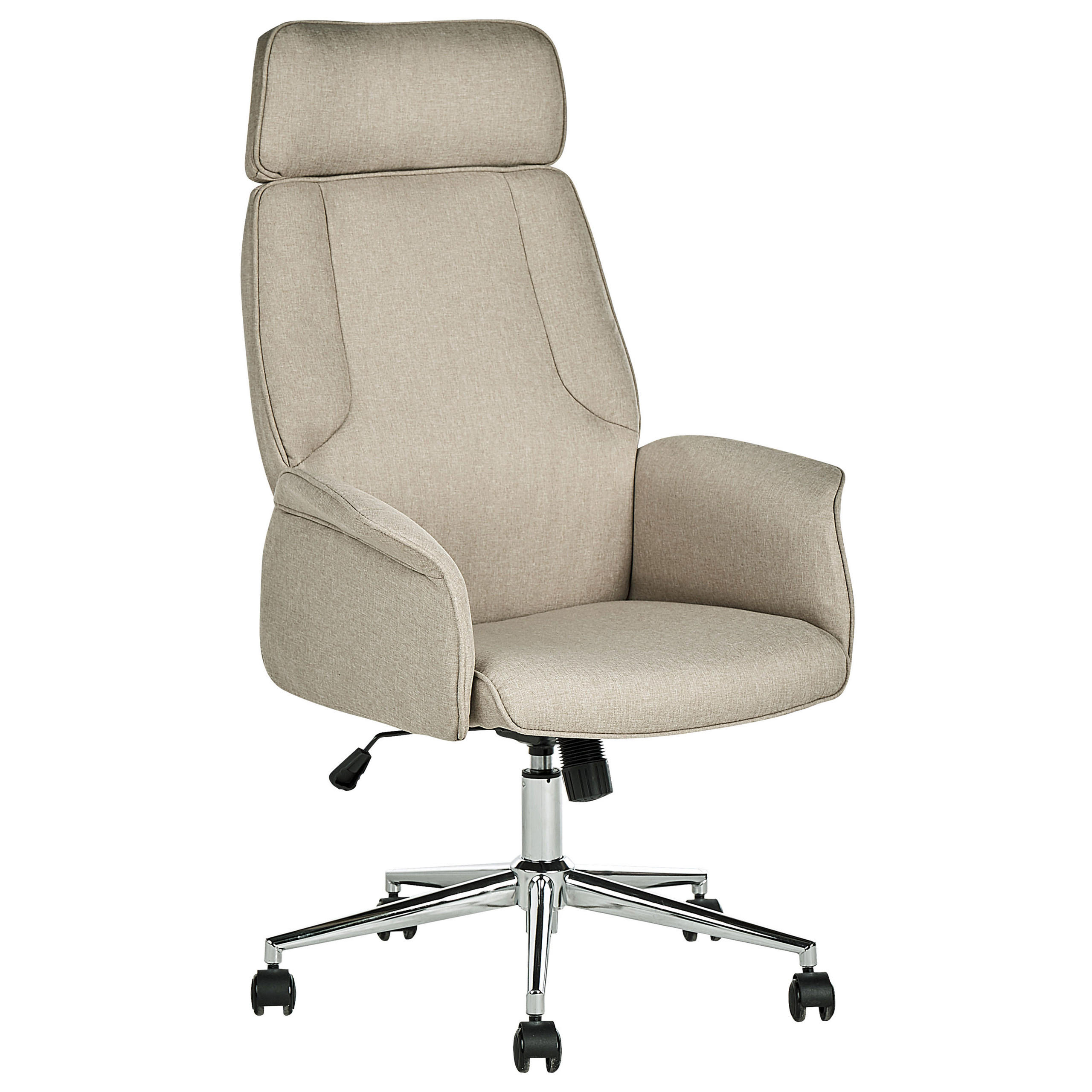 BÜROSTUHL Polyester Beige Pilot - Beige, Textil/Metall (72/117/72cm) - Beliani